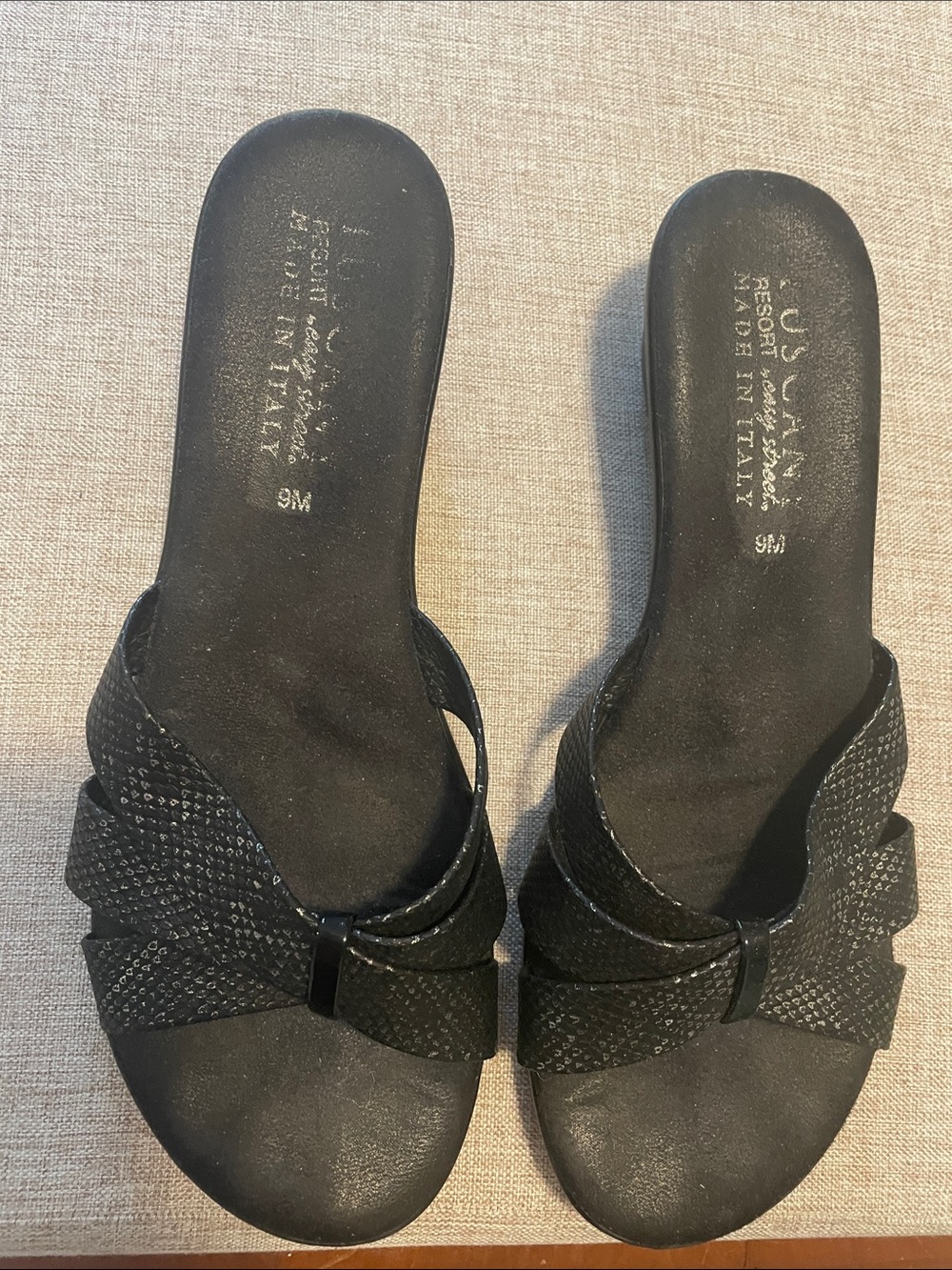 Easy Street “Tuscany Resort” sandal Size 9 Black
